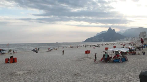 Sunset Copacabana Stock Footage 37638116