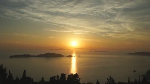 Sunset, Corfu Video stock 11256506