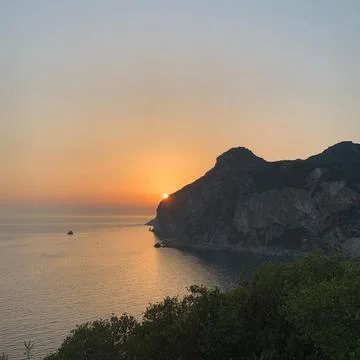 Sunset Corfu Stock Photos