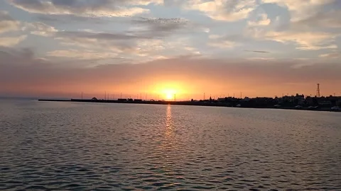 Sunset at the Cornish Video stock 196547385