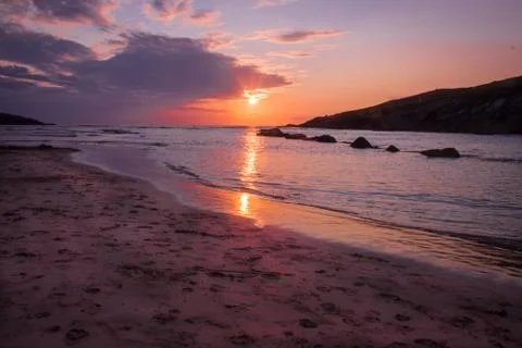 Sunset in Cornwall Foto stock