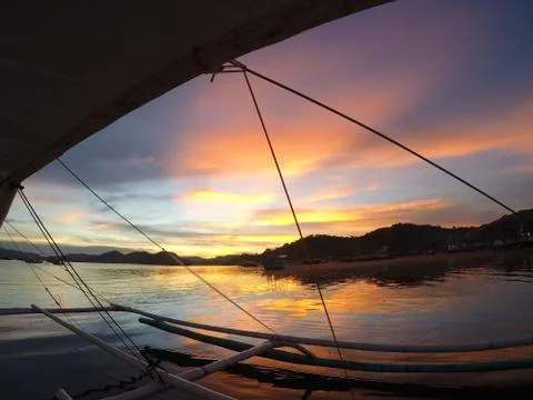 Sunset in Coron Palawan Stock Photos