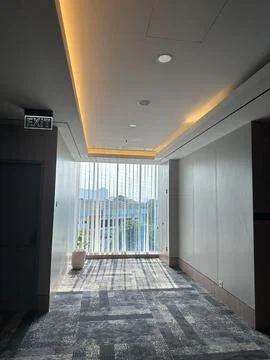 Sunset at the corridor Stock Photos