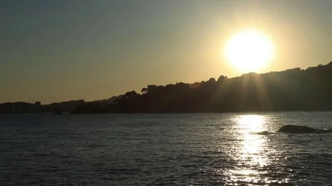 Sunset in Costa Brava 库存影片 84215044