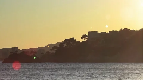 Sunset in Costa Brava Stock Footage 84215061