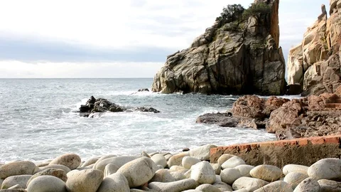 Sunset on the costa Brava Stock Footage 87220618