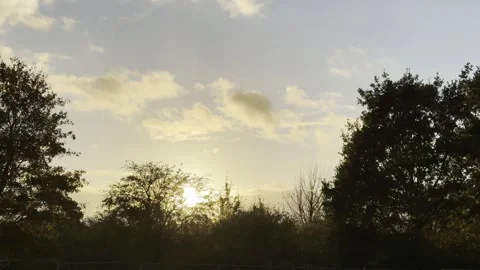 Sunset at country park Stock Footage 281250207