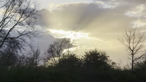 Sunset at country park Stock Footage 281250313