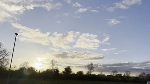 Sunset at country park Stock Footage 281250381