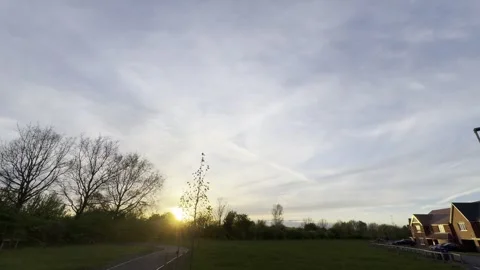 Sunset at country park Stock Footage 281250448