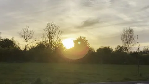 Sunset at country park Stock Footage 281250472