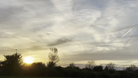 Sunset at country park Stock Footage 281250512