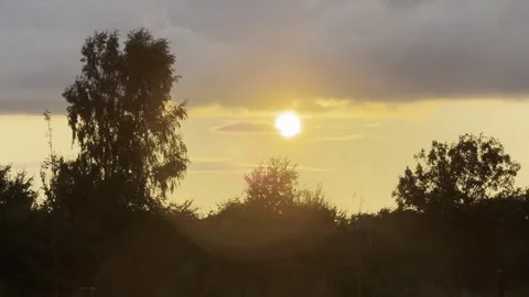 Sunset at country park Stock Footage 281250602