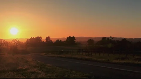 Sunset Country Road Stock-Footage 106121671