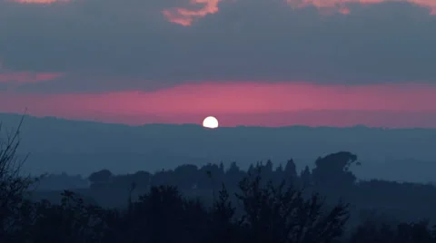 Sunset in countryside Stock Footage 32960108