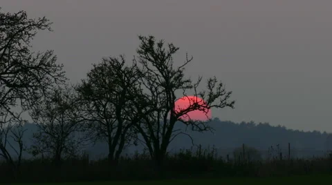 Sunset in the countryside Stock Footage 56565891