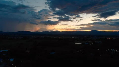 Sunset at countryside Stock Footage 93238323