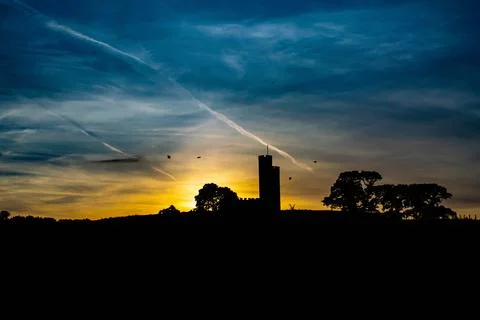 Sunset in the countryside Stock Photos