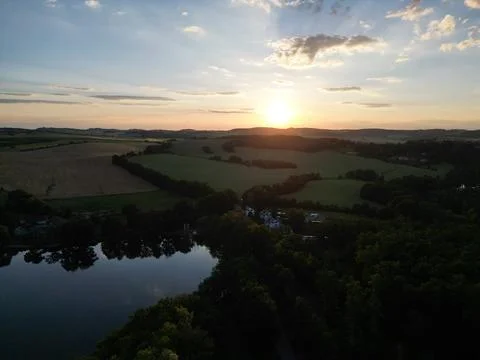 Sunset in the countryside Foto stock
