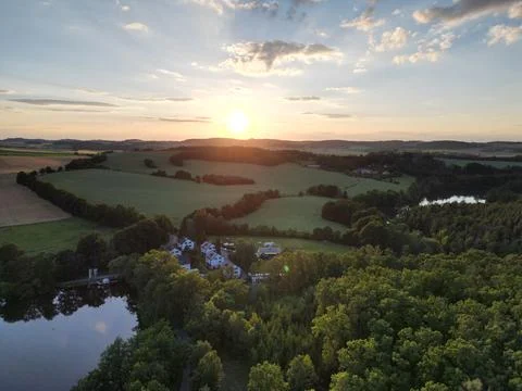 Sunset in the countryside Foto stock