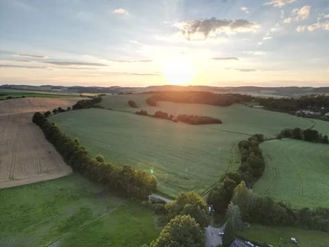Sunset in the countryside Stock-Fotos