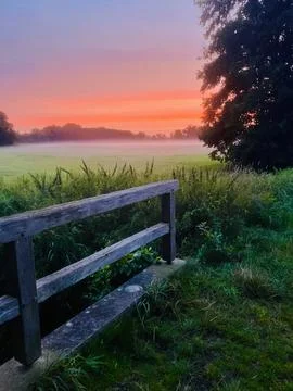 Sunset in the countryside Foto stock