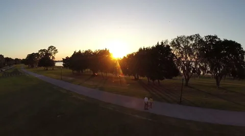 Sunset Couple Aerial 動画素材 48215819