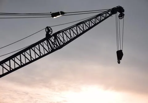 Sunset Crane Stock Photos