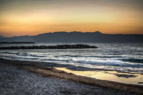 Sunset on Crete Stock Photos