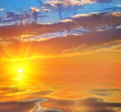 Sunset in Crimea Stock Photos