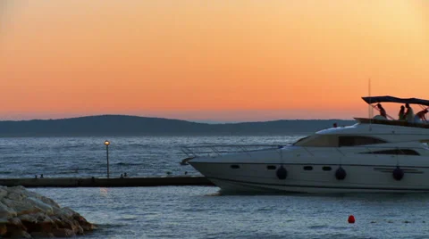 Sunset on Croatia Stock Footage 32116621