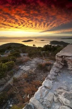 Sunset in Croatia Foto stock
