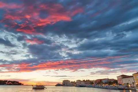 Sunset on Croatia Stock Photos