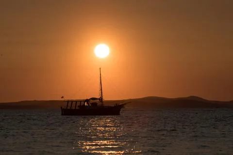 Sunset in Croatia Foto stock