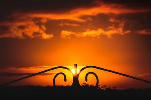 Sunset at the Crooked Gate Stock Photos