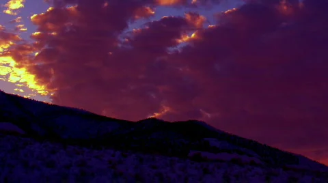 Sunset Cropped Stock Footage 401409