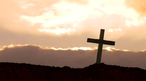 Sunset Cross Stock Footage 545932