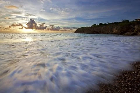 Sunset on Curacao Stock Photos