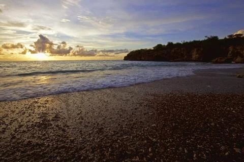 Sunset on Curacao Stock Photos