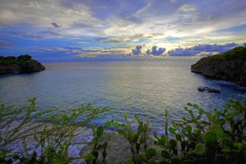 Sunset on Curacao Stock Photos
