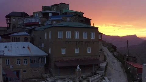 Sunset Dagestan  25 fps Stock Footage