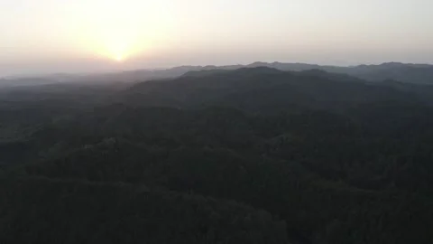 Sunset Dajing Scenic Area Stock Footage 155376001