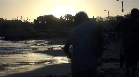 Sunset at dakar beach Vídeos de archivo 52248461