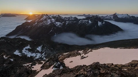 Sunset from Dalegubben Stock Footage 99621636