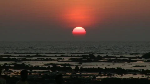 Sunset at Daman Stock Footage 619716