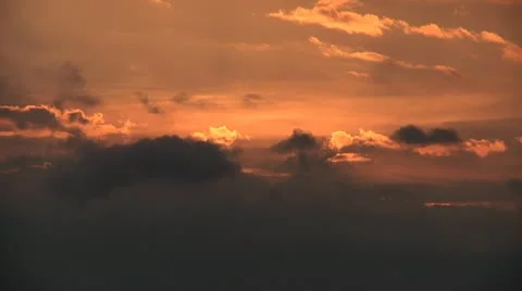 Sunset, dark clouds. Duration:00:08:49,00 Stock Footage 12125538