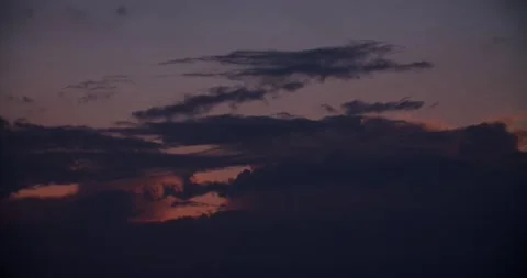 Sunset with Dark Clouds Video stock 194854486