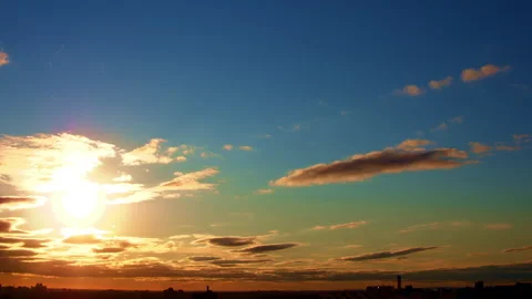 Sunset with dark Clouds Time-lapse GT5071 Stock Footage 162396973