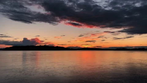 Sunset - Dark dramatic skies in the evening Stock Footage