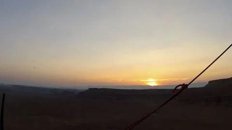 Sunset dark night ultralite flight back home HD 047 Stock Footage 12127404